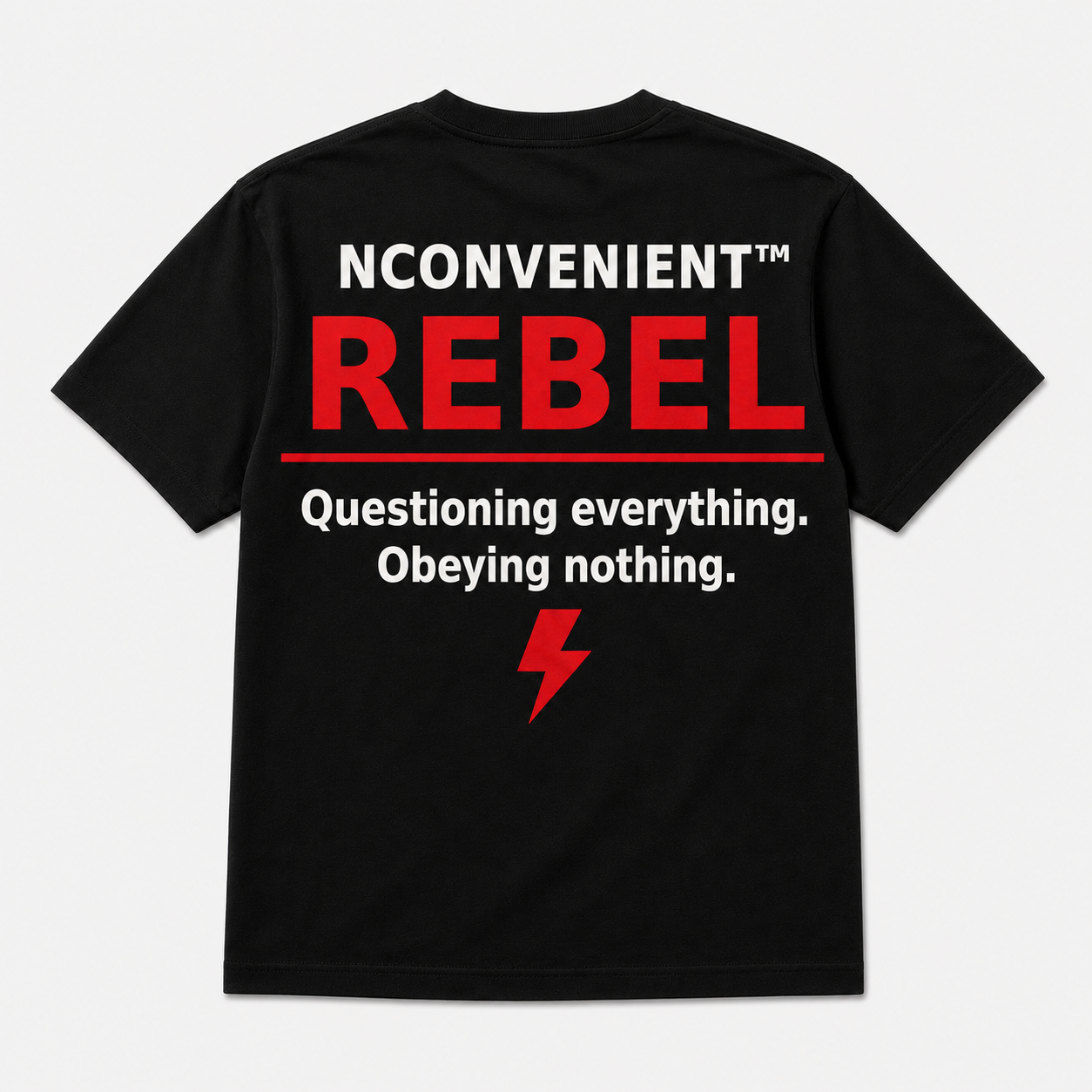 Inconvenient Rebel Tee back design