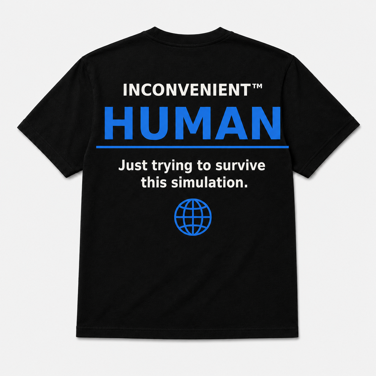 Inconvenient Human Tee back design