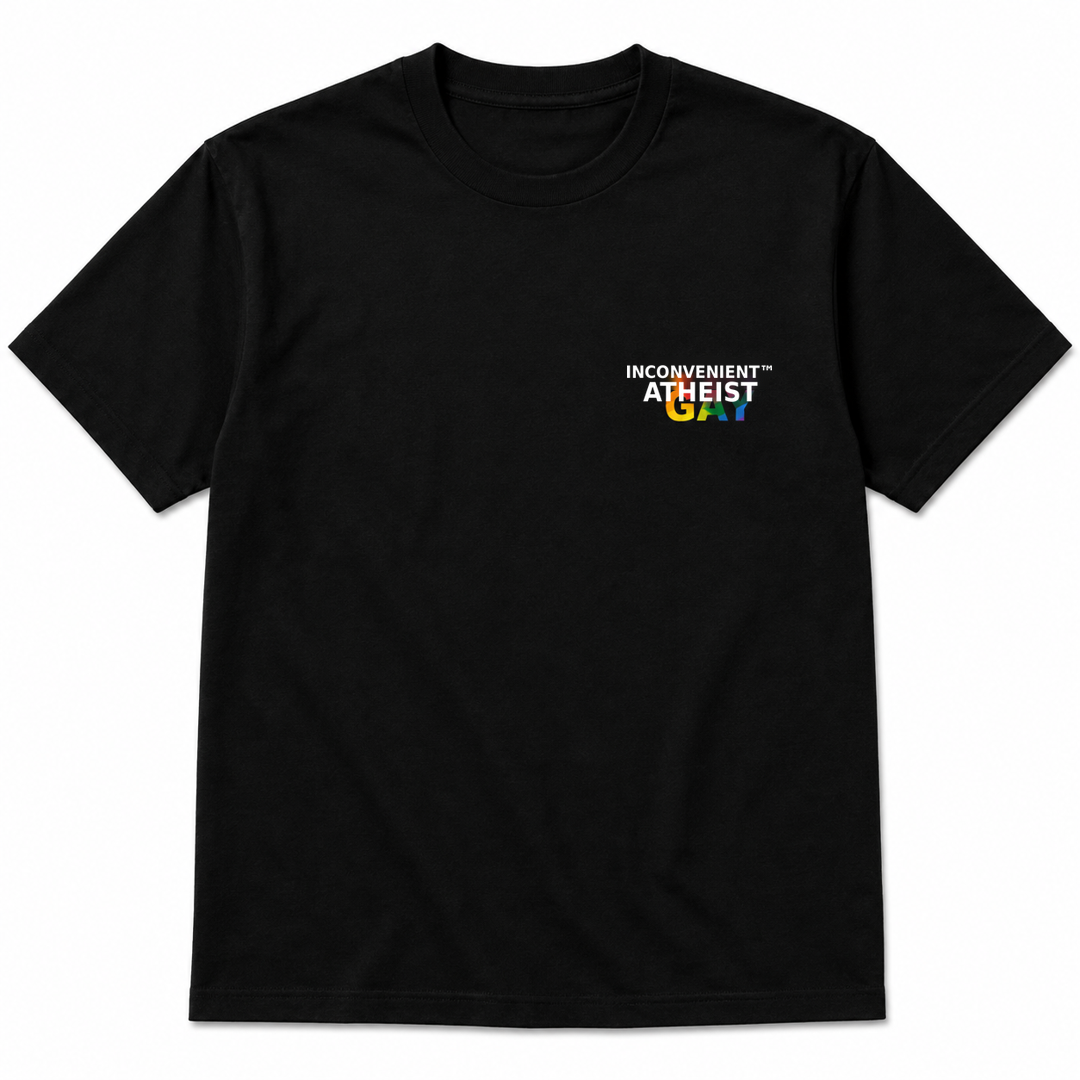 Inconvenient Atheist Tee front design