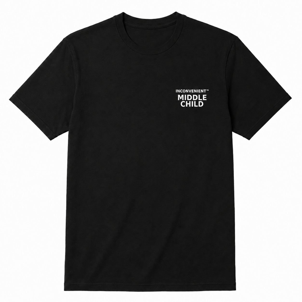 Inconvenient Middle Child Tee front design