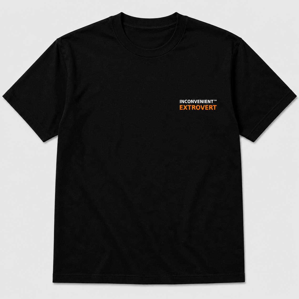 Inconvenient Extrovert Tee front design