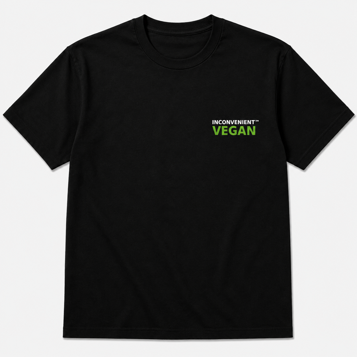 Inconvenient Vegan Tee front design