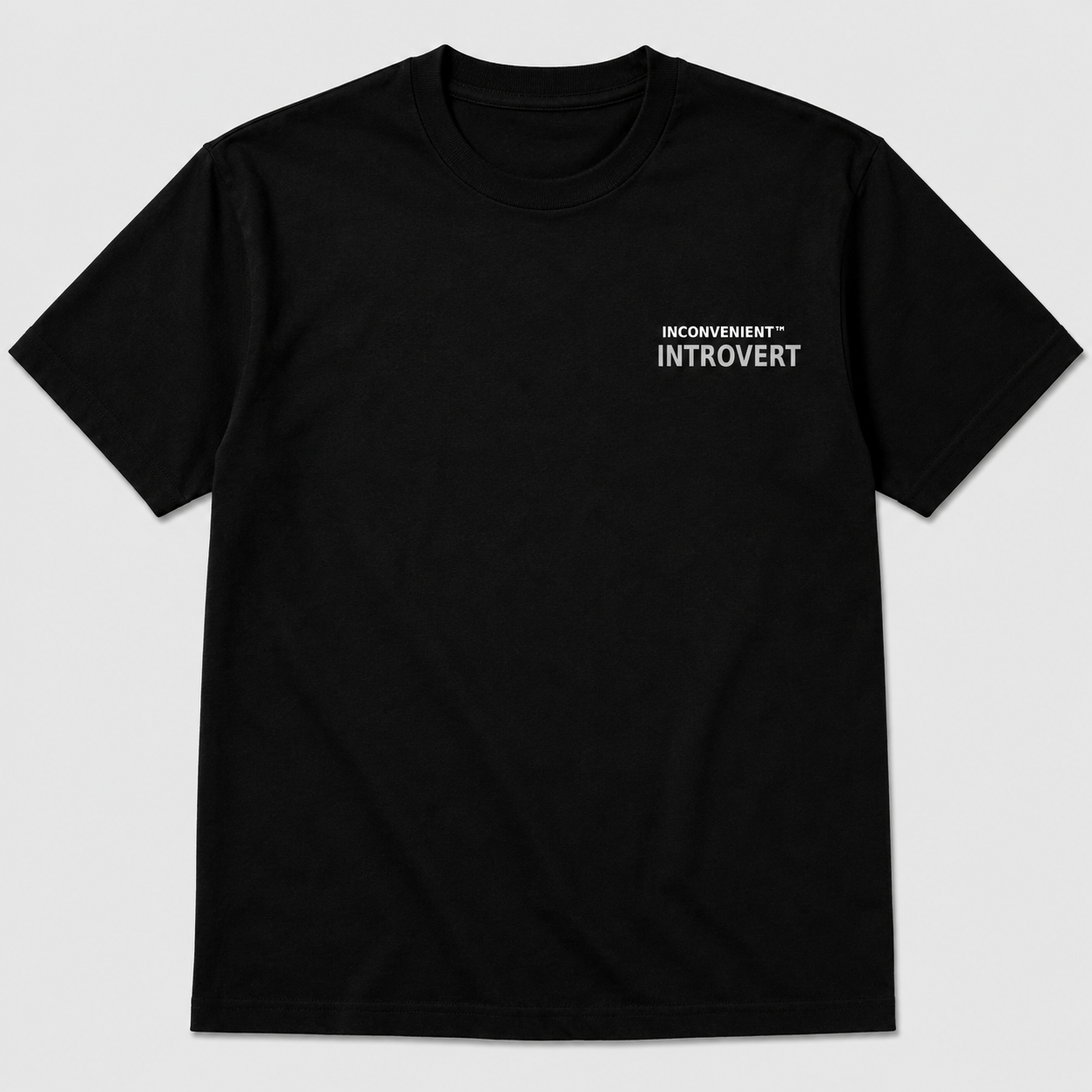 Inconvenient Introvert Tee front design