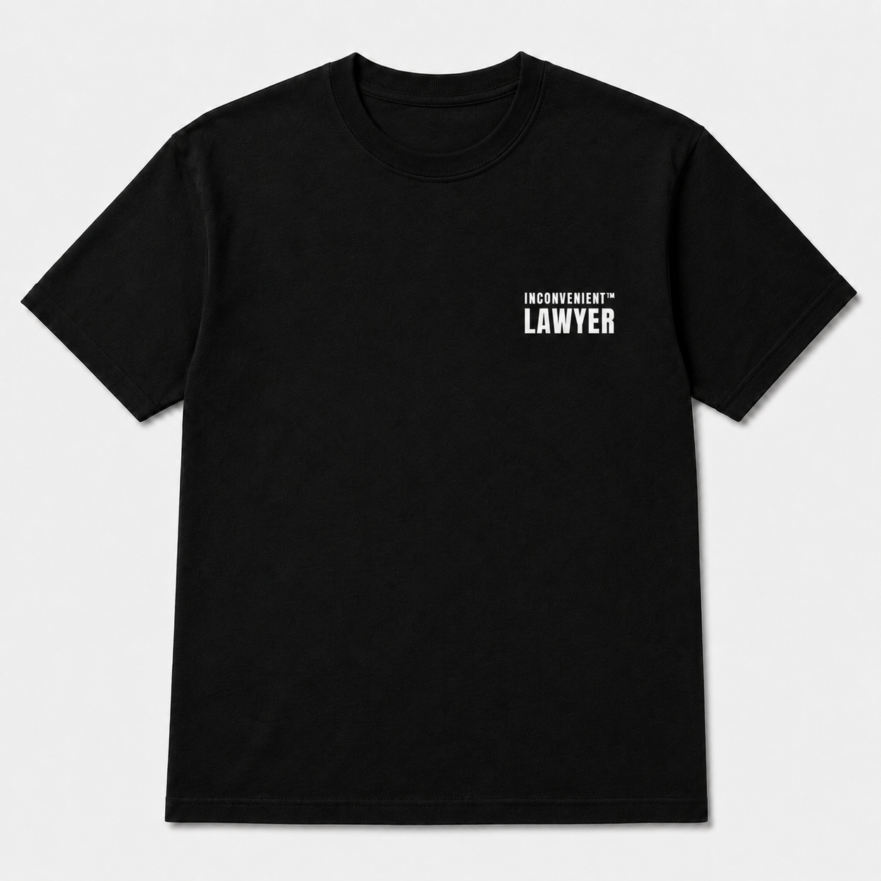 Inconvenient Lawyer Tee front design