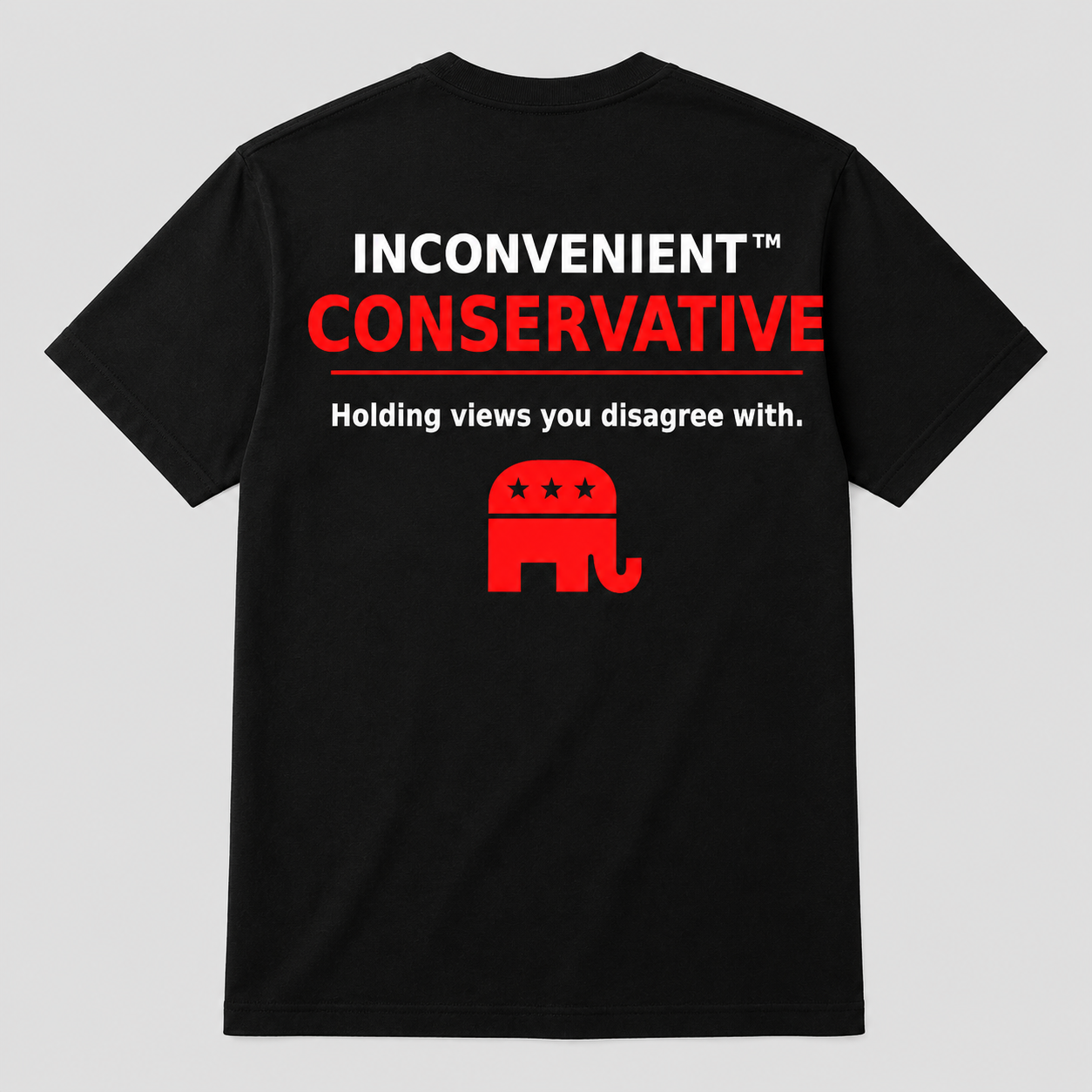 Inconvenient Conservative Tee back design