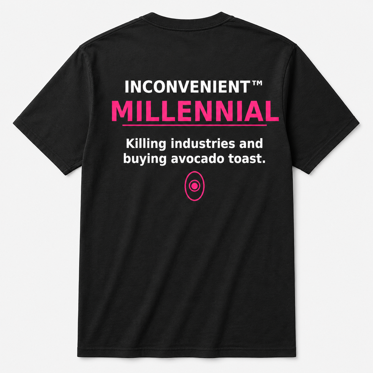 Inconvenient Millennial Tee back design